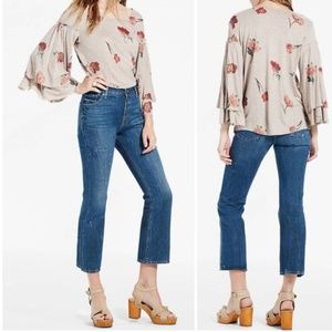Lucky Brand • Floral Duquet Ruffle Top